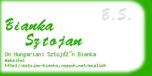 bianka sztojan business card